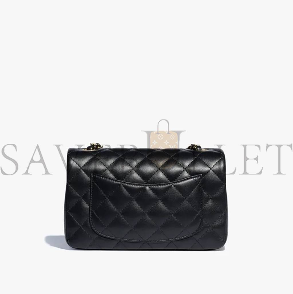 Ch*el mini flap bag gold hardware a69900 y04059 94305 (20*12*6cm)